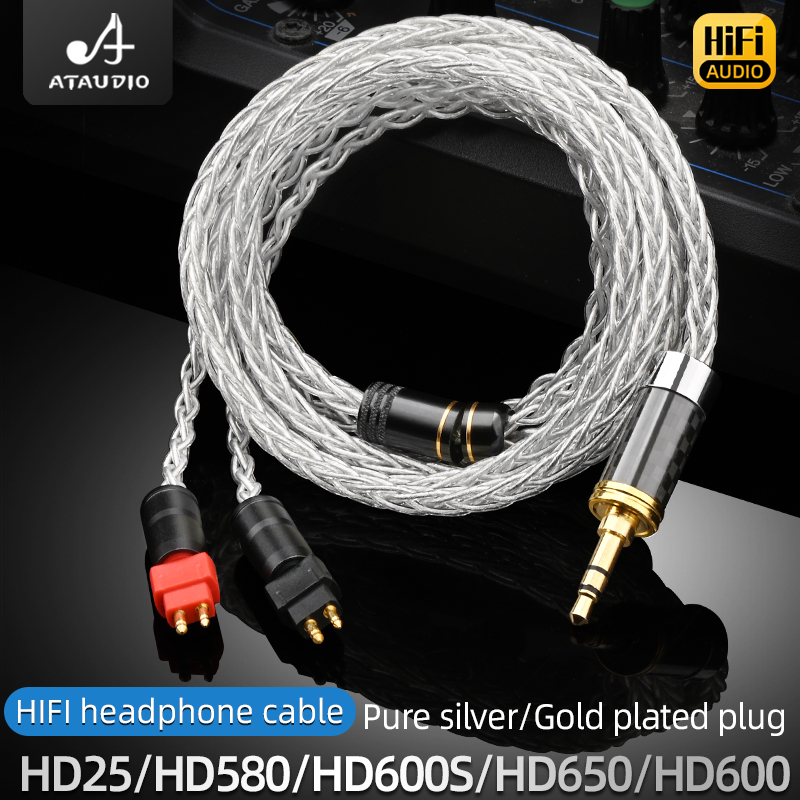 Sennheiser Headphone Hd 25 - Kabel Headphone ATAUDIO HiFi Pure Silver