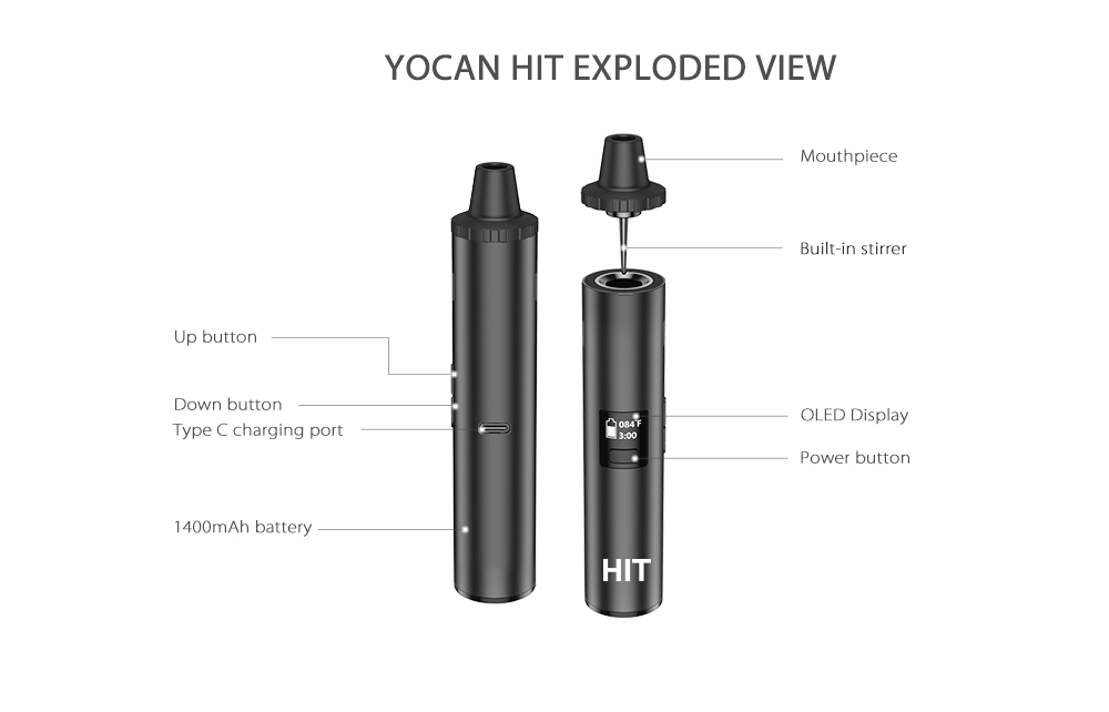Yocan Kit Vapor Herbal kering, - Dry Herb Vaping Accessories ulasan dan harga